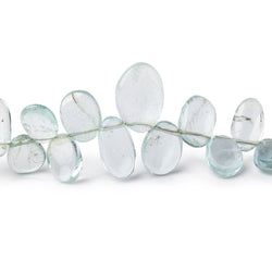 4.5x3-13x9mm Aquamarine Plain Freeshape Beads 6.5 inch 38 pieces (ONLINE ORDER ONLY)