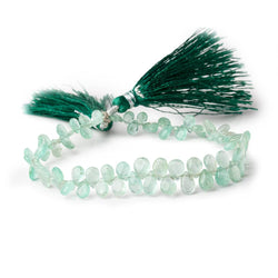 4.5x3-6.5x5mm Colombian Emerald plain pear beads 8 inch 77 pieces (ONLINE ORDER ONLY)