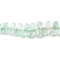 4.5x3-6.5x5mm Colombian Emerald plain pear beads 8 inch 77 pieces (ONLINE ORDER ONLY)