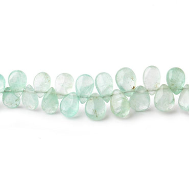 4.5x3-6.5x5mm Colombian Emerald plain pear beads 8 inch 77 pieces (ONLINE ORDER ONLY)
