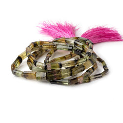 4.5x4-14x5mm Polychromatic Tourmaline Natural Tubes 18 inch 44 Beads AA (ONLINE ORDER ONLY)