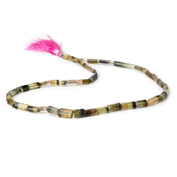 4.5x4-14x5mm Polychromatic Tourmaline Natural Tubes 18 inch 44 Beads AA (ONLINE ORDER ONLY)