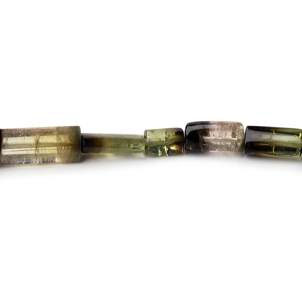 4.5x4-14x5mm Polychromatic Tourmaline Natural Tubes 18 inch 44 Beads AA (ONLINE ORDER ONLY)