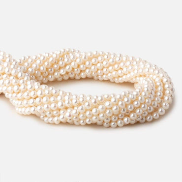 4.5x4.5mm Off White side drilled Baroque freshwater pearls 16 inch 89 pieces A (ONLINE ORDER ONLY)