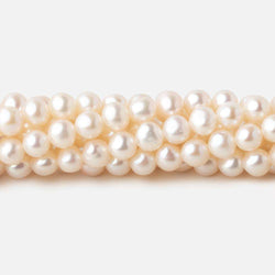4.5x4.5mm Off White side drilled Baroque freshwater pearls 16 inch 89 pieces A (ONLINE ORDER ONLY)