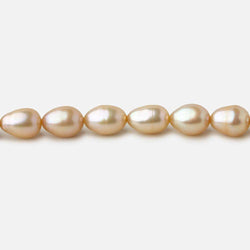 5.5x4.5-6.5x5mm Golden Beige straight drilled Oval freshwater pearls 16 inch 64 pieces A (ONLINE ORDER ONLY)