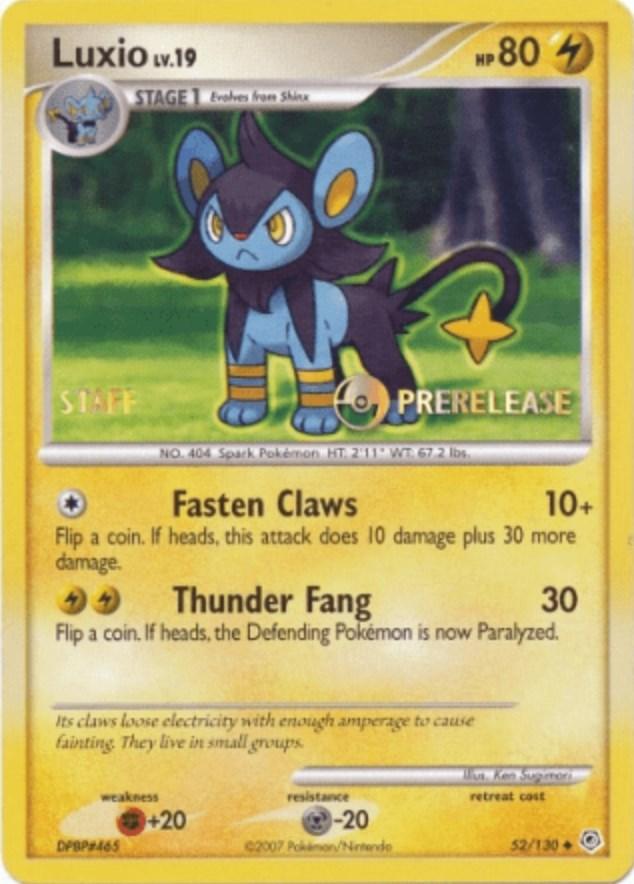 Luxio (52/130) (Prerelease Promo Staff) [Nintendo: Black Star Promos] (Online Only)