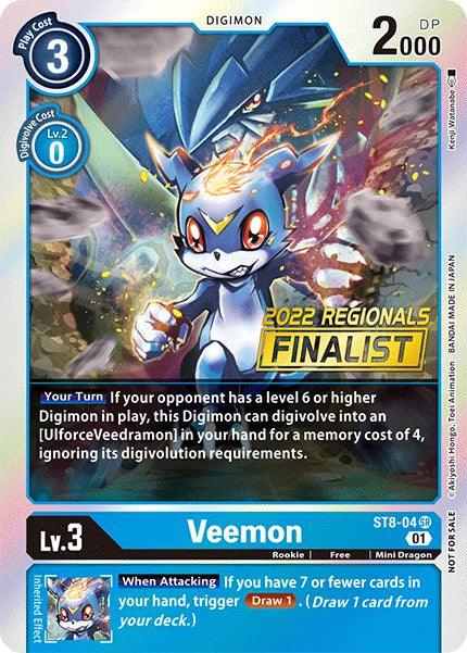 Veemon [ST8-04] (2022 Championship Online Regional) (Online Finalist) [Starter Deck: Ulforce Veedramon Promos] (ONLINE ORDER ONLY)