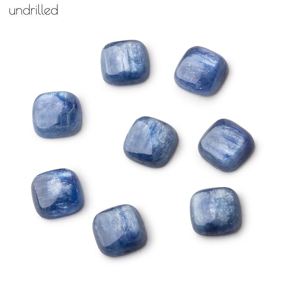 10mm Kyanite Plain Cushion Cabochon Focal Beads - Undrilled (ONLINE ORDER ONLY)