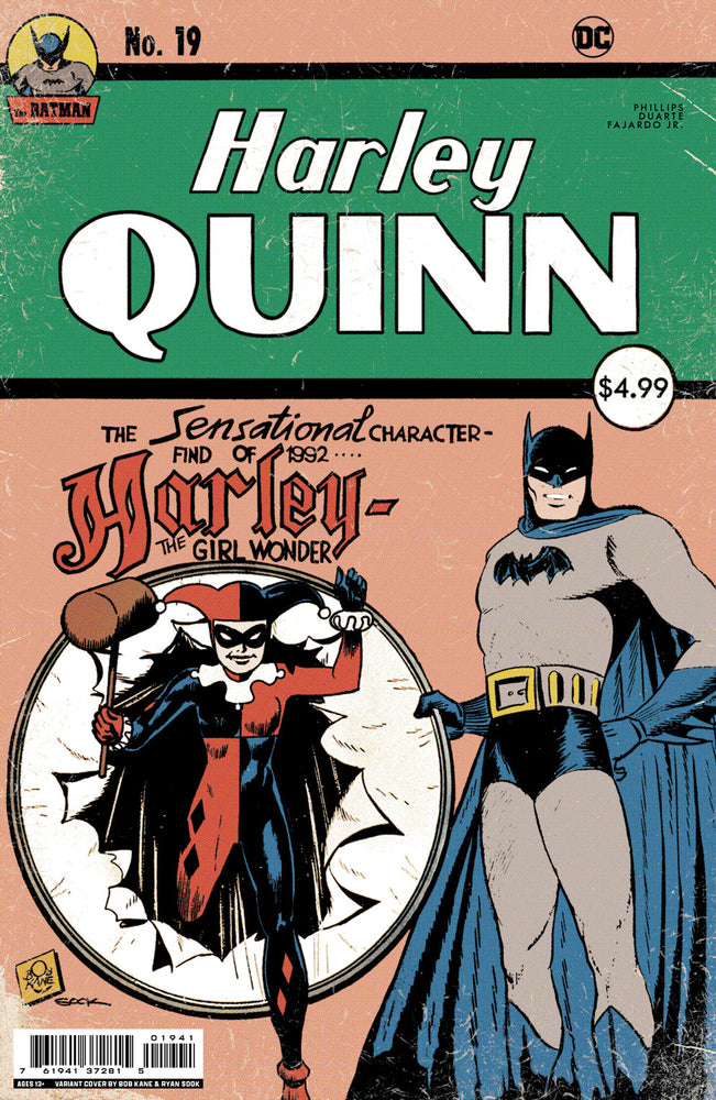Harley Quinn #19 C Ryan Sook Homage Detective Comics 38 Batman Robin Variant (08/09/2022) Dc (ONLINE ORDER ONLY)