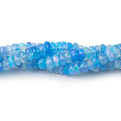 3.5-5.5mm Periwinkle Blue Ethiopian Opal Faceted Rondelles 16 inch 175 Beads AA (ONLINE ORDER ONLY)
