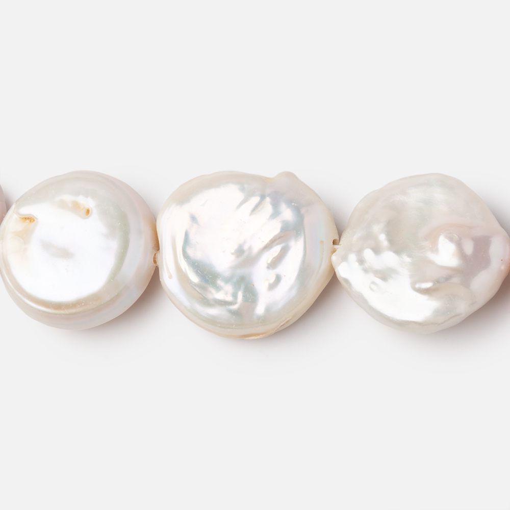 16-18mm Rosé White Coin Freshwater Pearls 15.5 inch 23 Beads (ONLINE ORDER ONLY)