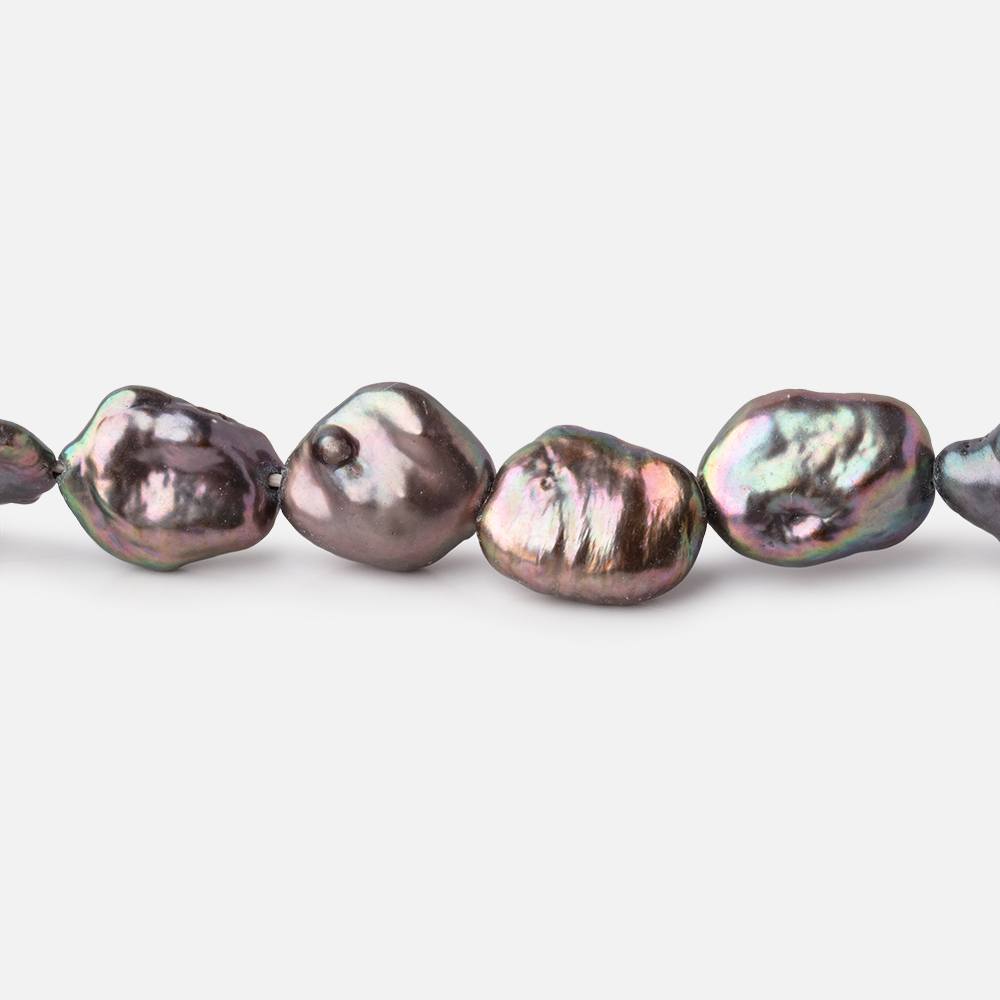 7x7-12x8mm Peacock Keshi Straight Drilled Freshwater Pearls 16 inch 39 pieces (ONLINE ORDER ONLY)