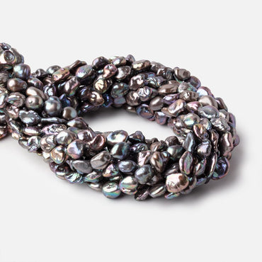 7x7-12x8mm Peacock Keshi Straight Drilled Freshwater Pearls 16 inch 39 pieces (ONLINE ORDER ONLY)