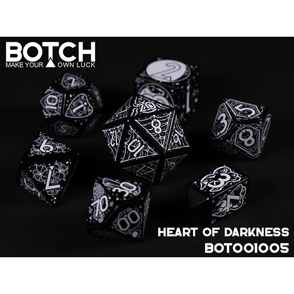 7 Piece Die Set Botch Dice: Heart of Darkness (ONLINE ORDER ONLY)