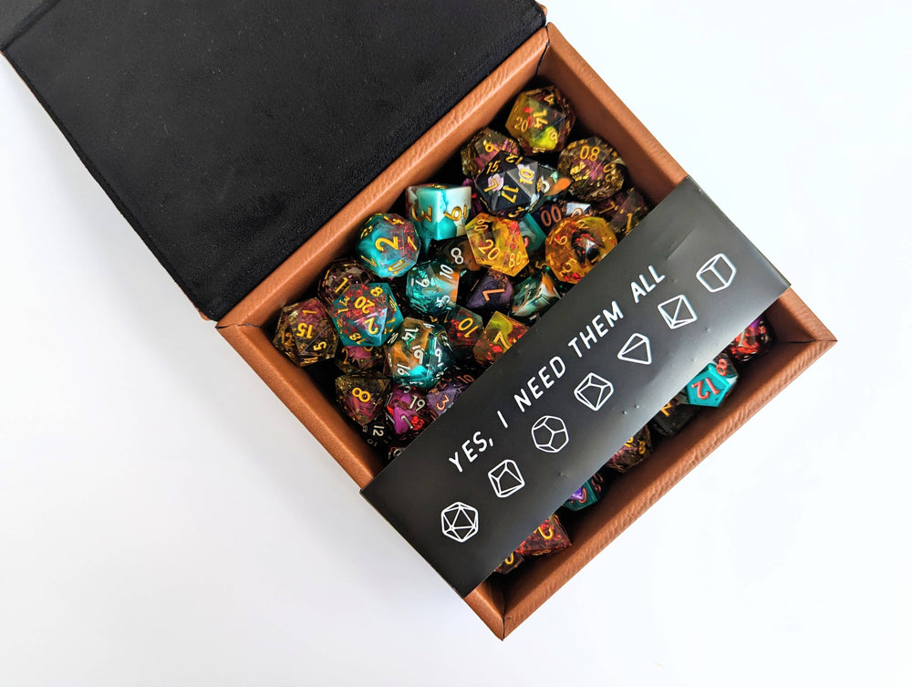 D20 Swords - Vegan Leather Dice Box (ONLINE ORDER ONLY)