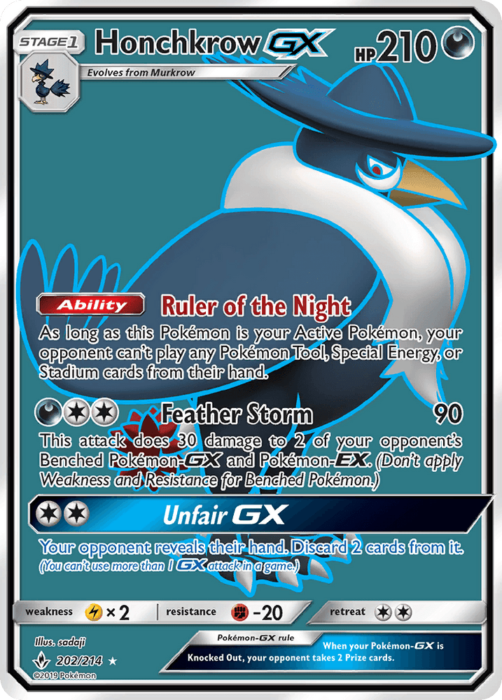 Honchkrow GX (202/214) [Sun & Moon: Unbroken Bonds] (Online Only)