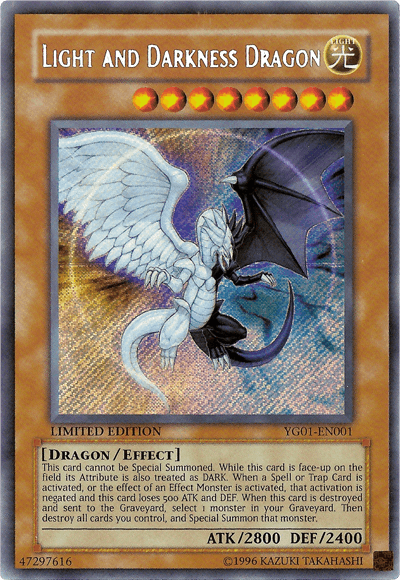 Light and Darkness Dragon [YG01-EN001] Secret Rare (ONLINE ORDER ONLY)