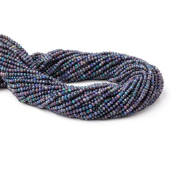 2.5mm Ethiopian Black Opal Micro Faceted Rondelle Beads 12.5 inch 166 pieces AA (ONLINE ORDER ONLY)