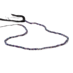 2.5mm Ethiopian Black Opal Micro Faceted Rondelle Beads 12.5 inch 166 pieces AA (ONLINE ORDER ONLY)