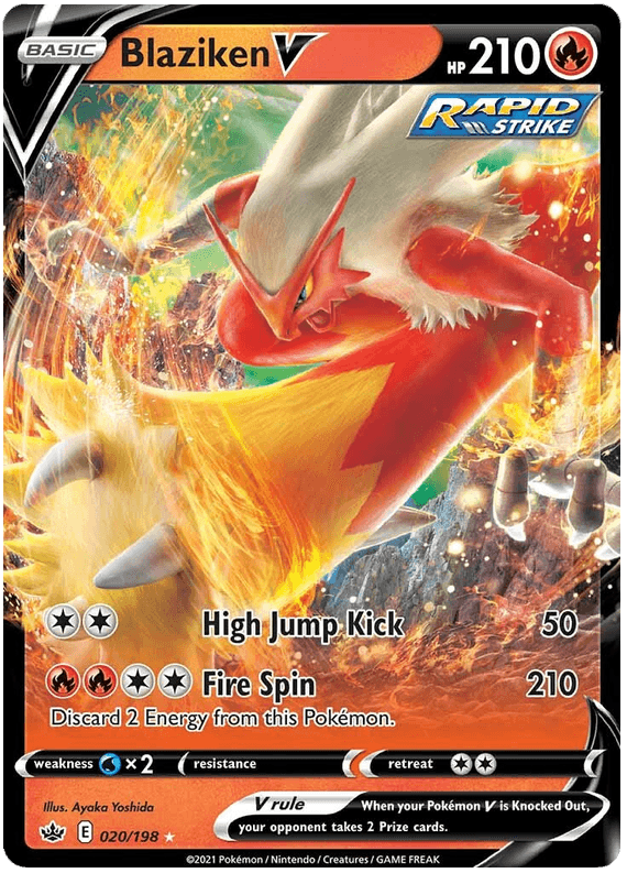 Blaziken V (020/198) [Sword & Shield: Chilling Reign] (Online Only)