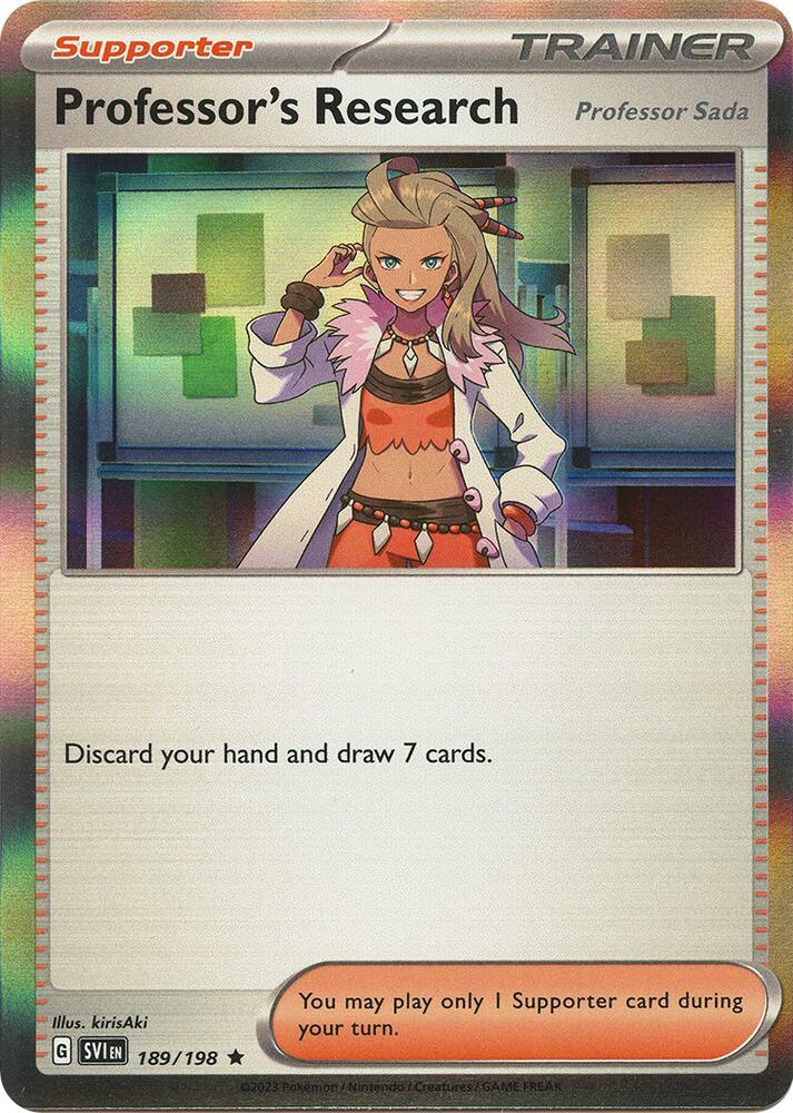 Professor's Research (Professor Sada) (189/198) [Scarlet & Violet: Base Set] (Online Only)