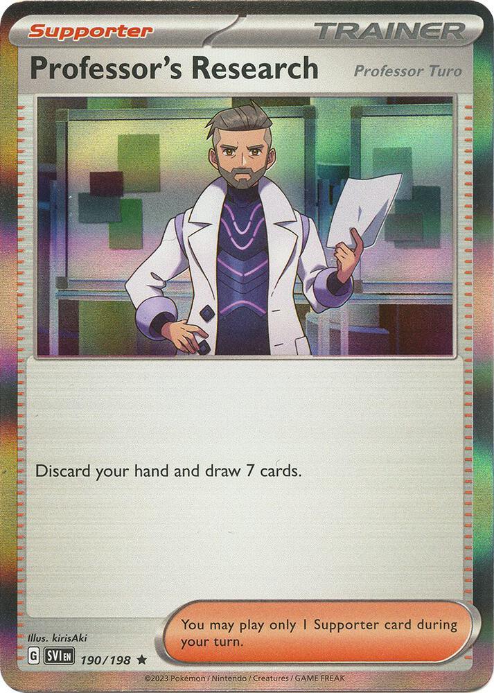 Professor's Research (Professor Turo) (190/198) [Scarlet & Violet: Base Set] (Online Only)
