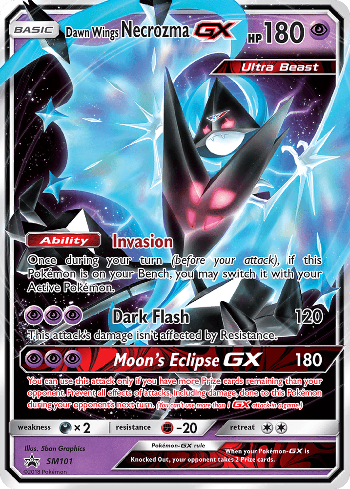 Dawn Wings Necrozma GX (SM101) [Sun & Moon: Black Star Promos] (Online Only)