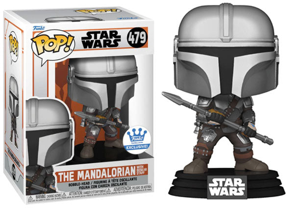 The Mandalorian (w/ Beskar Staff) 479 - Funko Shop Exclusive (Online Order Only)