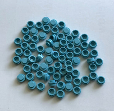 Medium Azure 4073 1x1 Round Plate Brick – Choose Quantity – LEGO® Compatible Bulk Lot (ONLINE ORDER ONLY)