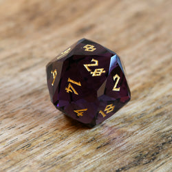 Deep Plum Multifaceted Glass Dice Set (ONLINE ORDER ONLY)