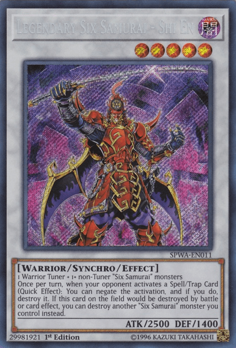Legendary Six Samurai - Shi En [SPWA-EN011] Secret Rare (ONLINE ORDER ONLY)