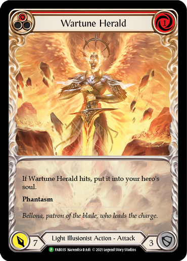 Wartune Herald (Red Extended Art) [FAB035] (Promo)  Rainbow Foil