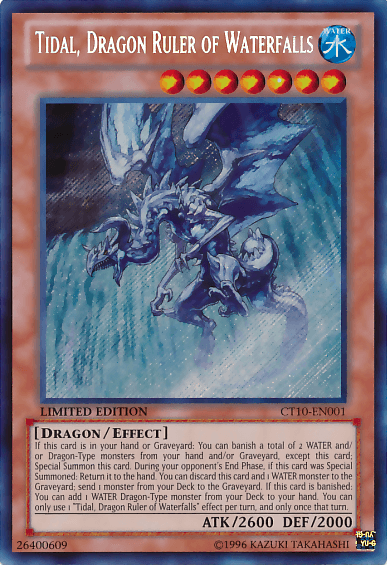 Tidal, Dragon Ruler of Waterfalls [CT10-EN001] Secret Rare (ONLINE ORDER ONLY)