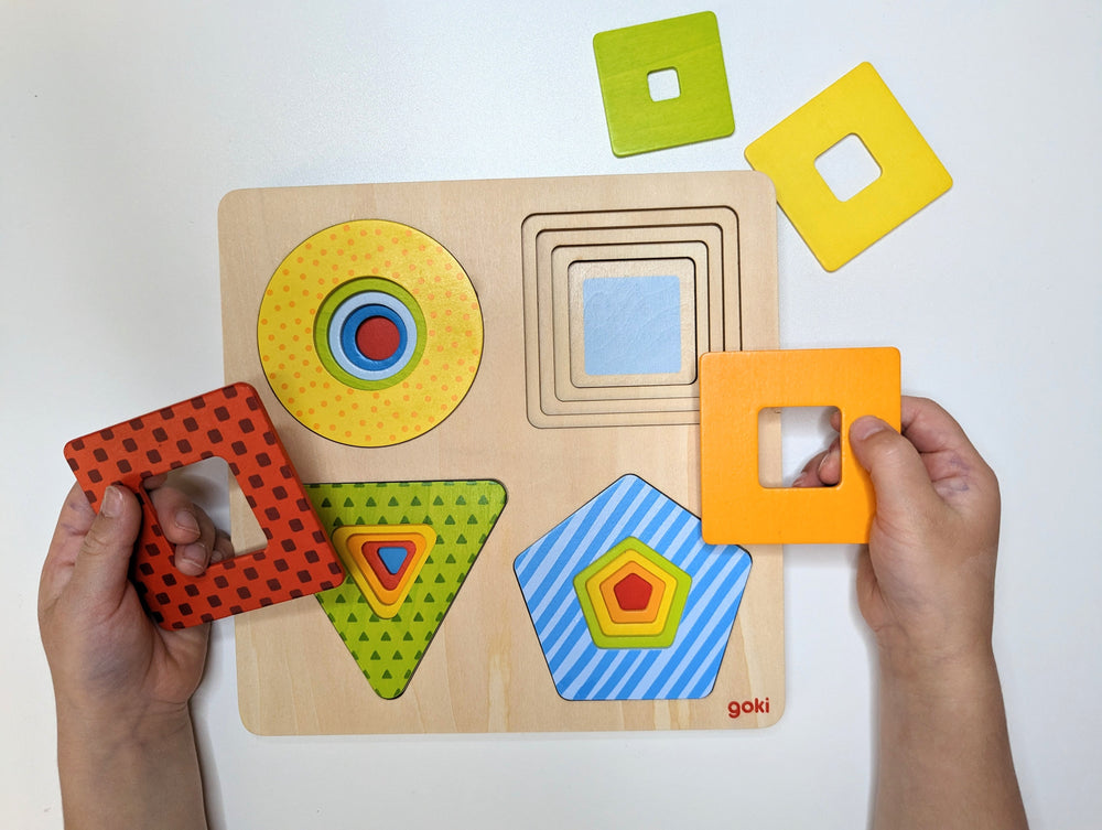 Multi-Layer Nesting Wood Geometrical Shapes Puzzle (ONLINE ORDER ONLY)
