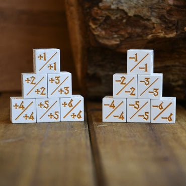 -1/-1 Counter Dice- White, 6ct. (ONLINE ORDER ONLY)