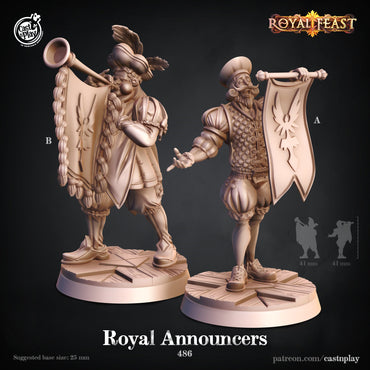 3D Printed Cast n Play Royal Announcers Royal Feast Death Tiles 28mm 32mm D&D (Online Only)