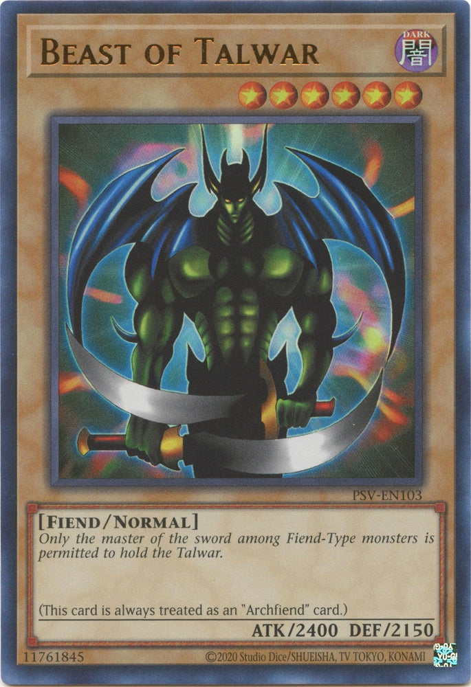 Beast of Talwar (25th Anniversary) [PSV-EN103] Ultra Rare (ONLINE ORDER ONLY)