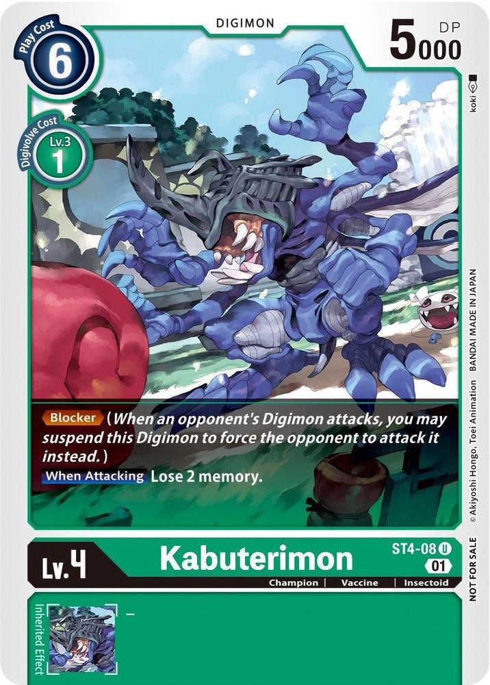 Kabuterimon [ST4-08] (Winner Pack Xros Encounter) [Starter Deck: Giga Green Promos] (ONLINE ORDER ONLY)