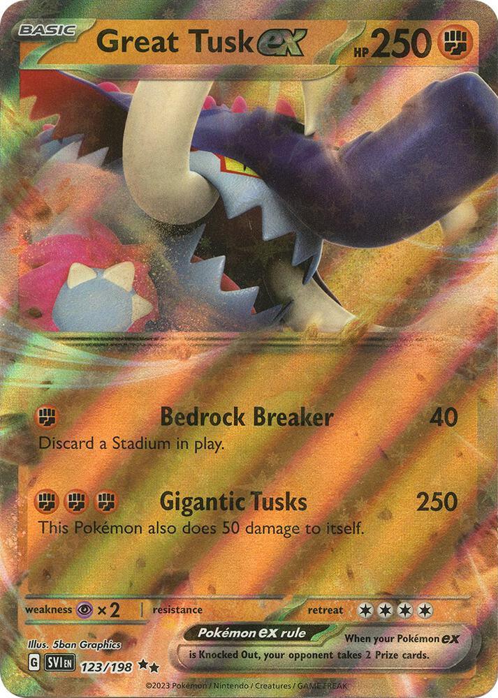 Great Tusk ex (123/198) [Scarlet & Violet: Base Set] (Online Only)