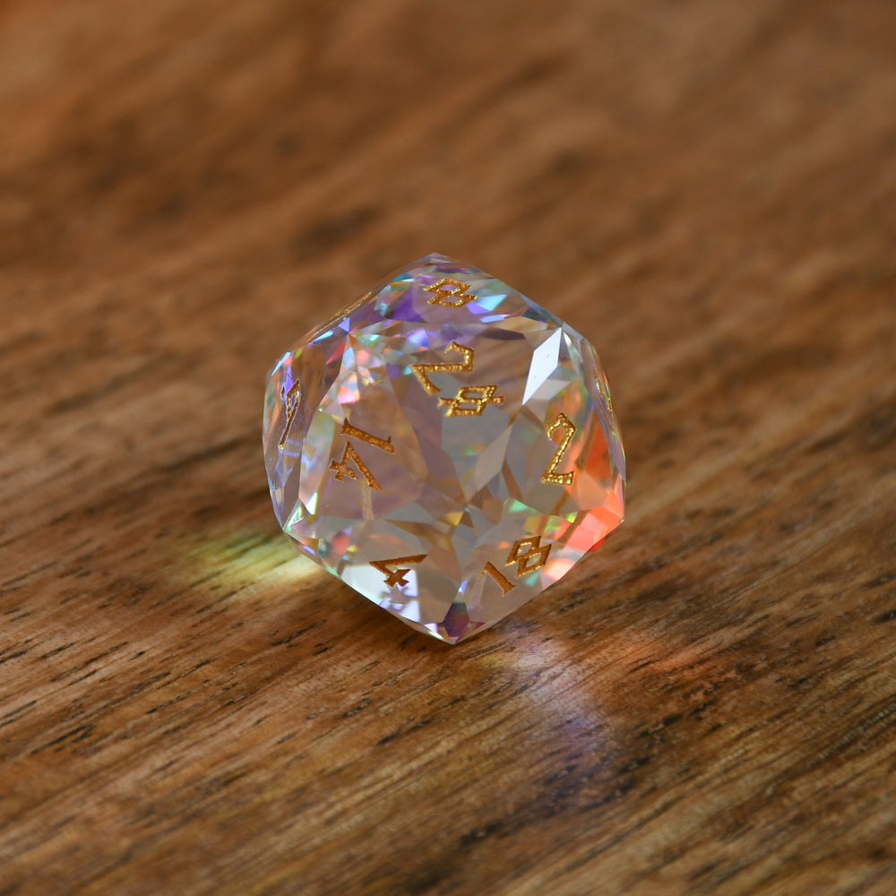 Diamond Prism Multifaceted Glass Dice Set (ONLINE ORDER ONLY)