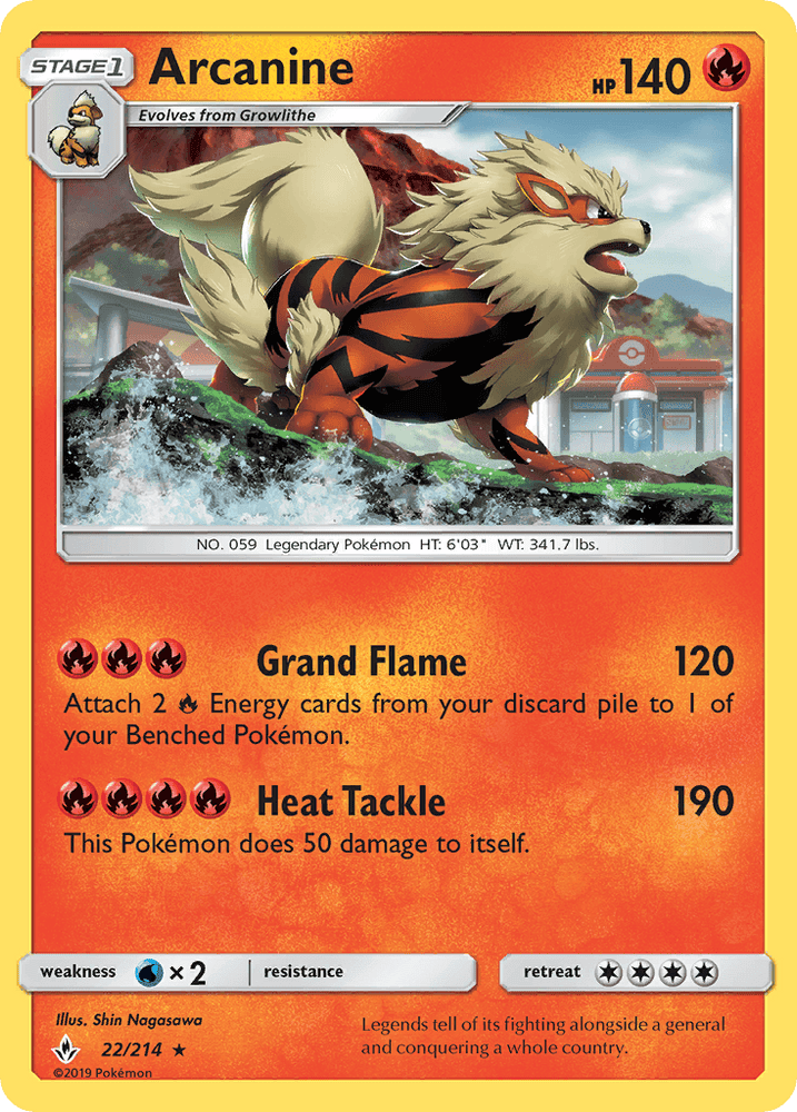 Arcanine (22/214) [Sun & Moon: Unbroken Bonds] (Online Only)