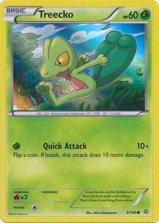 Treecko (6/160) (Sheen Holo) [XY: Primal Clash] (Online Only)