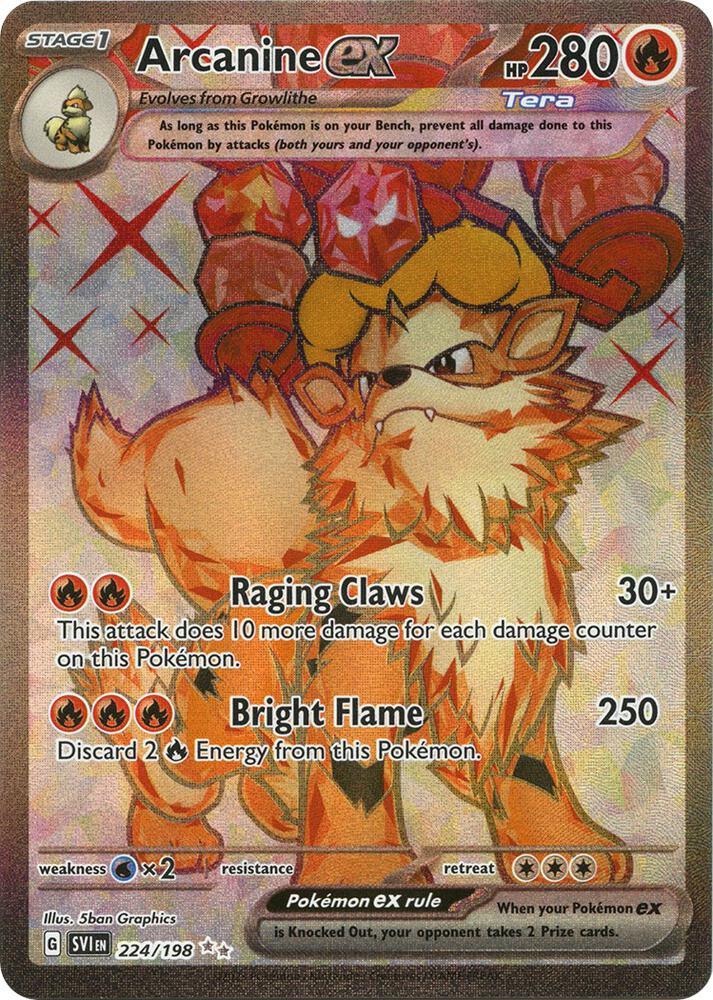 Arcanine ex (224/198) [Scarlet & Violet: Base Set] (Online Only)