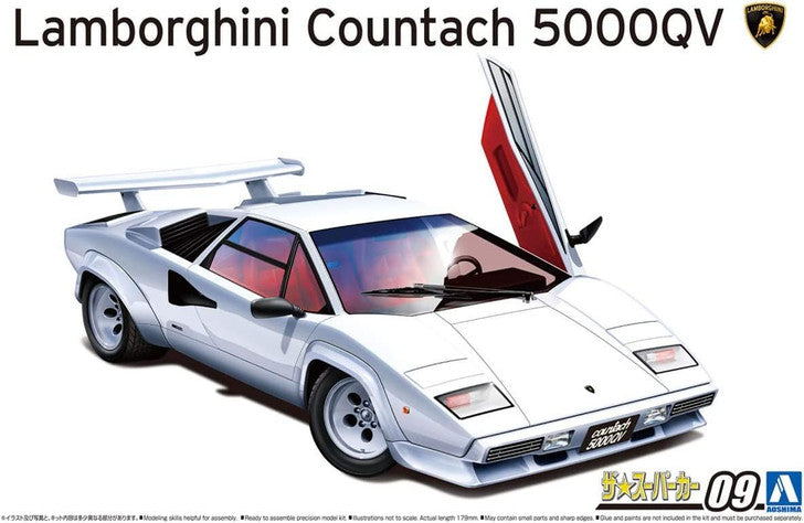 Aoshima: Initial D - 85' Lamborghini Countach 5000QV 1/32 Scale Model Kit #9 (ONLINE ORDER ONLY)