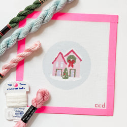 Cotswold Co Designs - Christmas Houses Ornament Needlepoint Canvas 18 Mesh 4” (ONLINE ORDER ONLY)