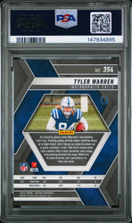 Graded 2025 Panini Mosaic Tyler Warren #354 Rookie RC Football Card PSA 9 Mint