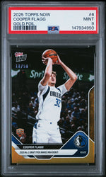 Graded 2025 Topps Now Cooper Flagg #6 Gold Foil /50 Rookie RC Basketball Card PSA 9 Mint