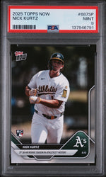 Graded 2025 Topps Now Nick Kurtz #687SP Rookie RC Baseball Card PSA 9 Mint