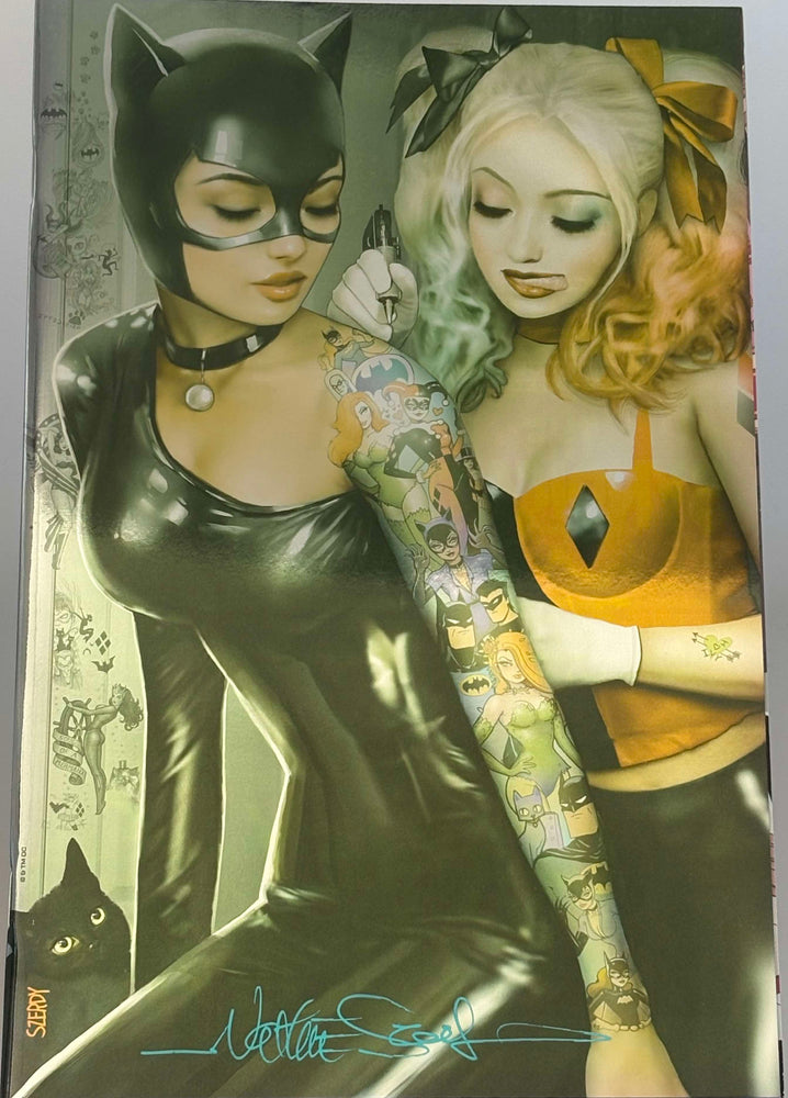 [Signed by Nathan Szerdy] [FOIL] HARLEY QUINN #31 NATHAN SZERDY (616) EXCLUSIVE CATWOMAN TATTOO FOIL VIRGIN VAR [IN STOCK] (ONLINE ORDER ONLY)